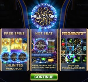 Big Time Gaming Slots | The Origin Of The Megaways 142 Image of the Big TIme Gaming slot game Millionaire Megaways loading page
