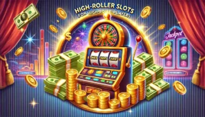 Best High-roller Casino Bonuses in 2025 197 High-roller casino bonuses image of a slot machine and roulette wheel with cash and coins