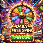 500 Casino Review 130 Free spins daily feature image of a prize wheel for free spins